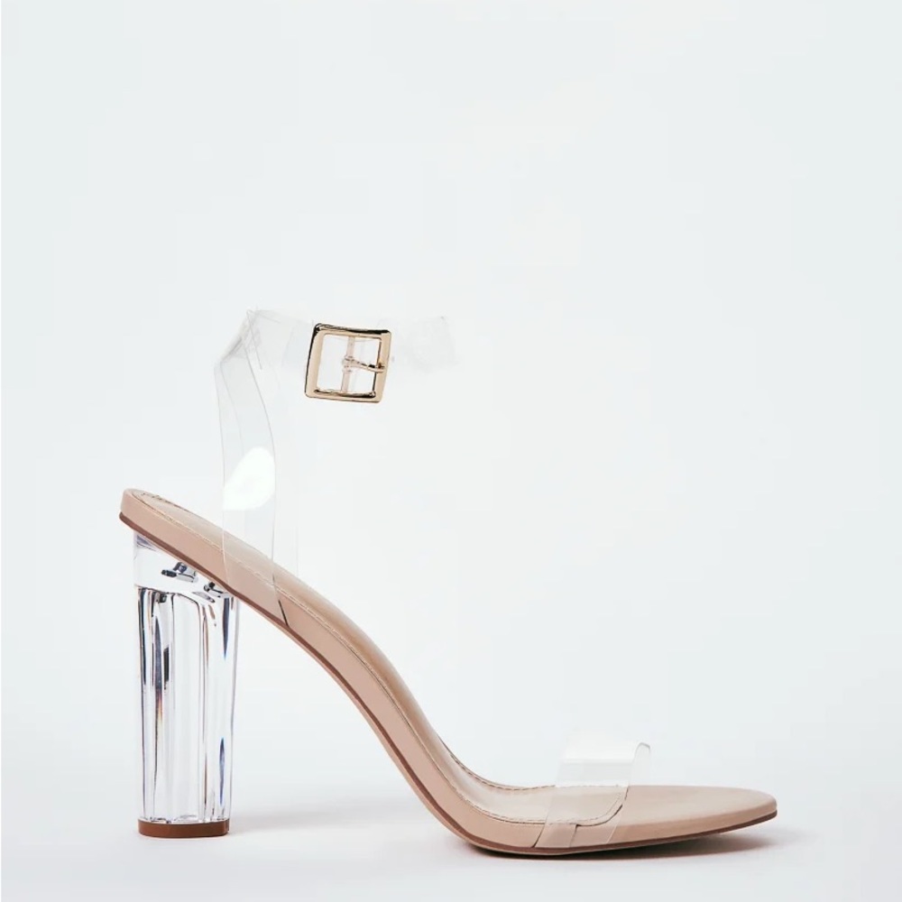 •Hanna• Transparent Heeled Sandal (NIB) - Picture 3 of 4